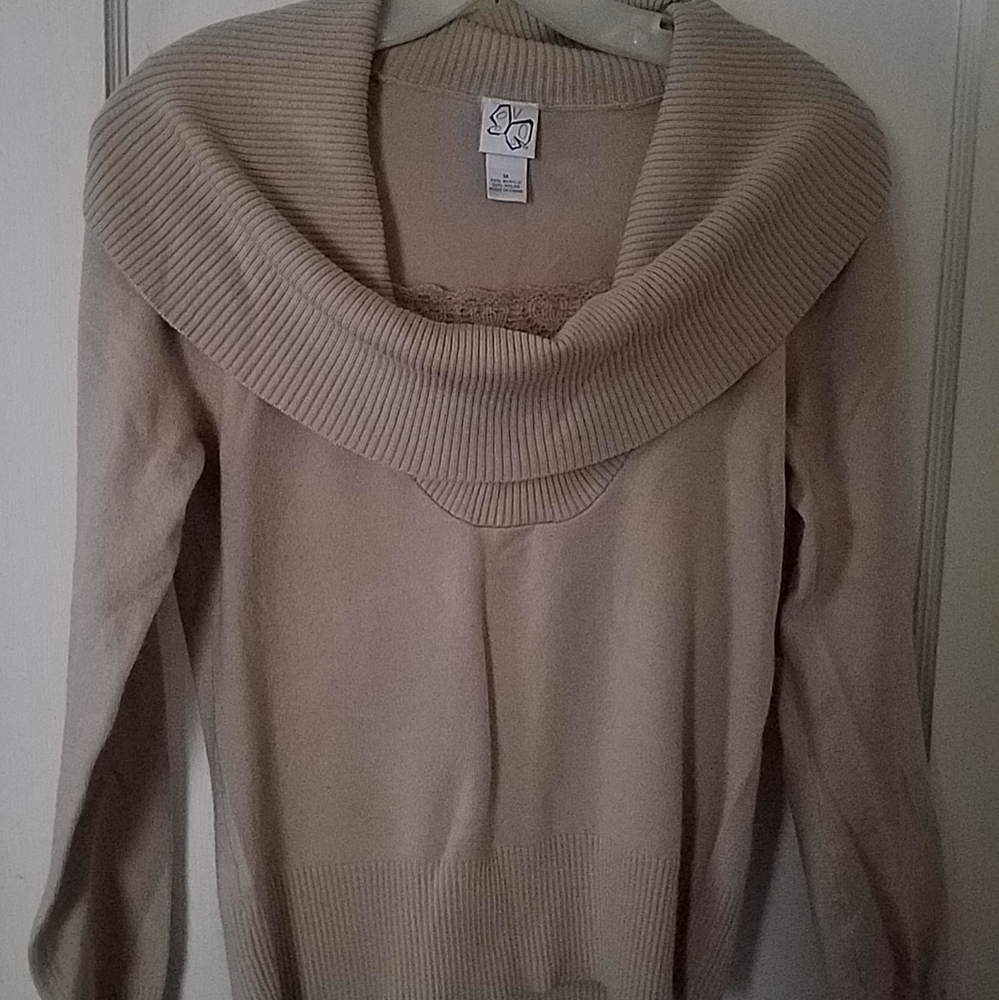 Fashion Bug cowl sweater cold shldr/top